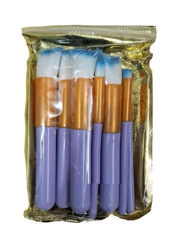 Lavender Travel Size Cosmetic Brushes Kit