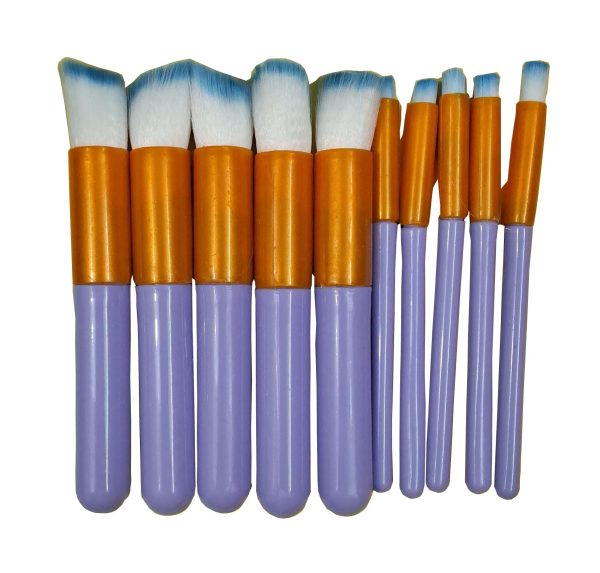 Lavender Travel Size Cosmetic Brushes Kit