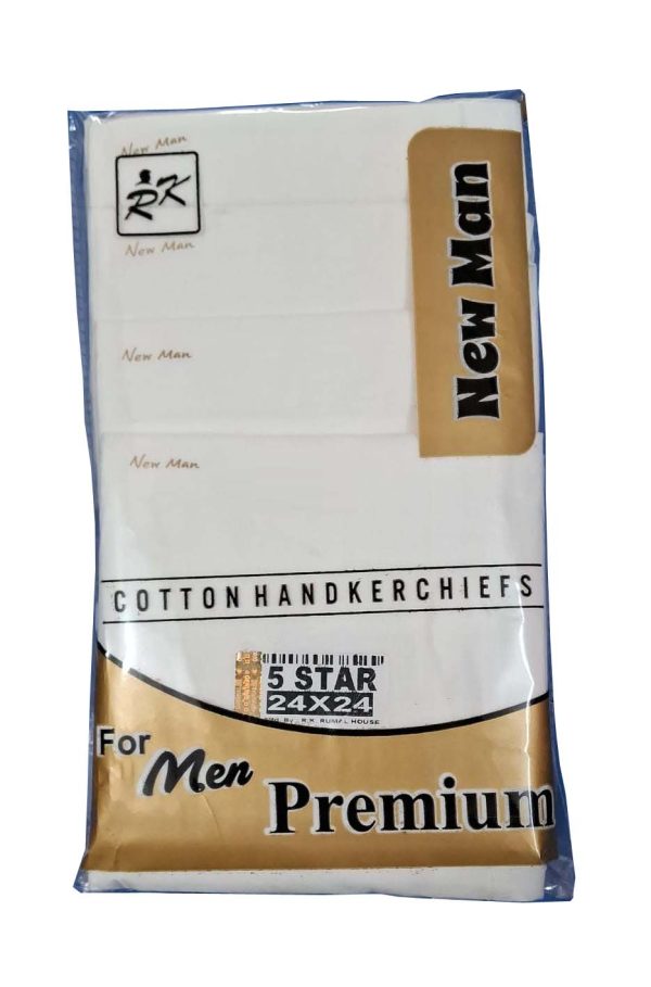 Premimum Cotton Plain White Hanky