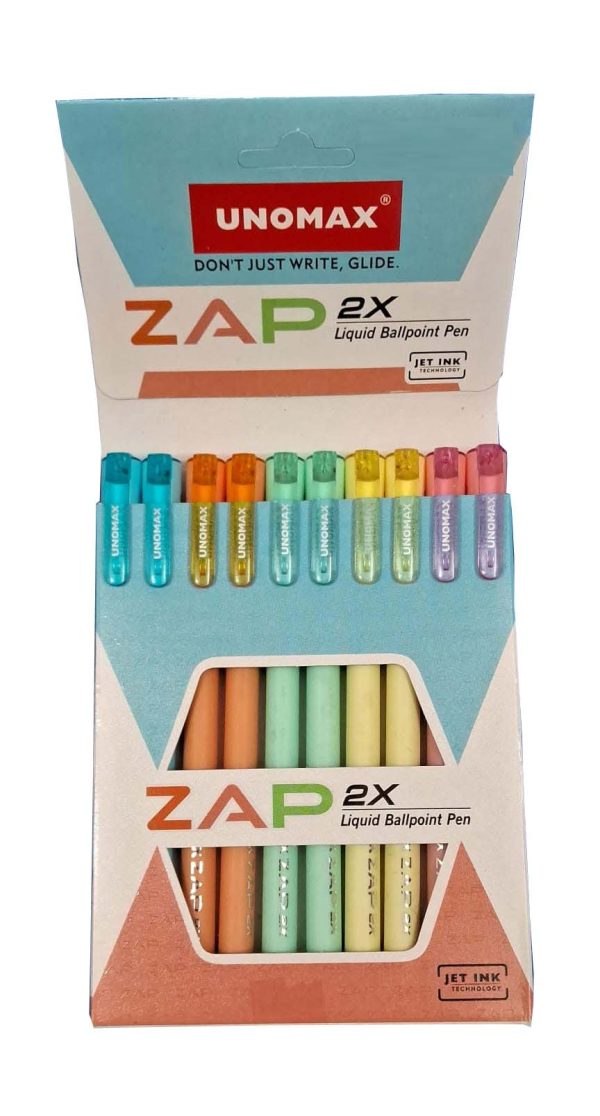 Unomax ZAP 2x Blue Ball Pen