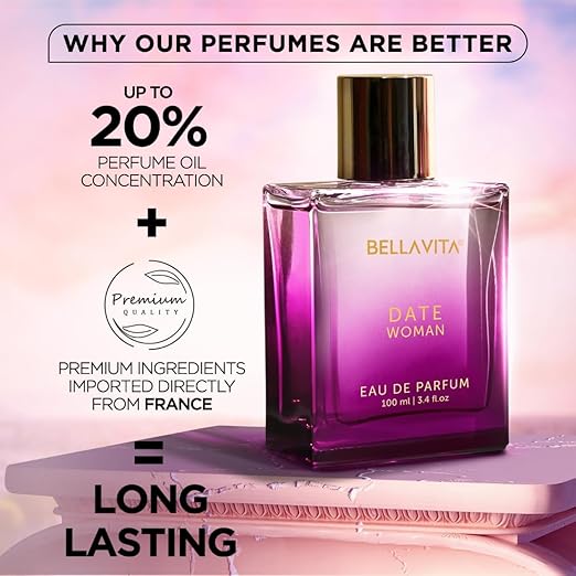Bella Vita Luxury Date Long Lasting | Perfume for Woman | Gifts for Woman | EDP 100ml | Pink Pepper, Jasmine & Vanilla | Floral, Woody & Fruity Premium Fragrance - Image 4