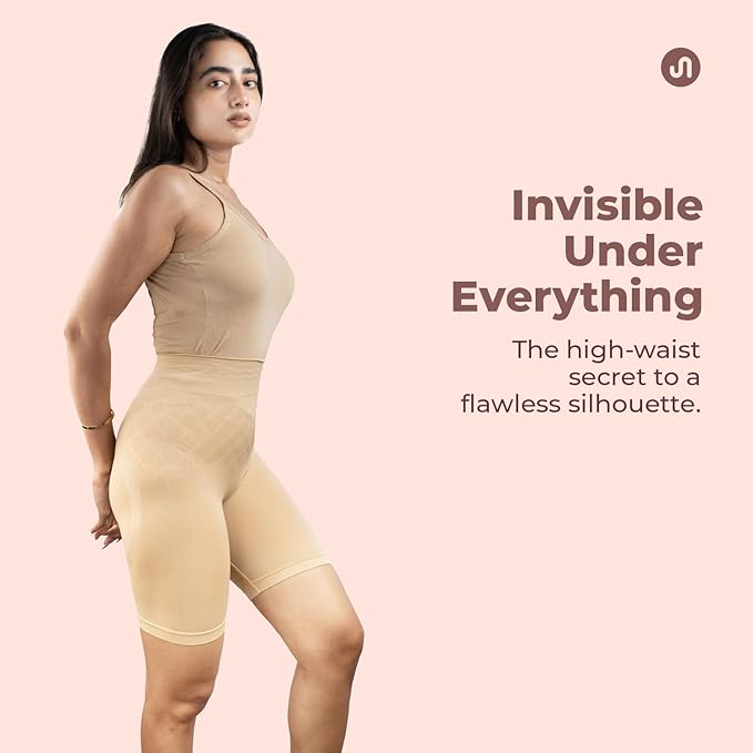 Bodyband Shapewear High Waist Tummy Tucker for Women - Skin Color Body Shaper for Belly Control Under Cloth - Body Suit With Anti Rolling Strip Panties - Beige - Image 4