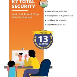 K7 Security K7, Total Security, 1 User, 13 Months, Email Delivery In 2 Hours, No Cd