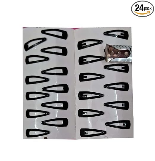 Premimum Tik Tak Hair Pins Small Size (1.20 Inch) Premium Metal Tic Tac Pins/Clips Hair Accessories, Clips for Girls and Women Black 24 Pcs