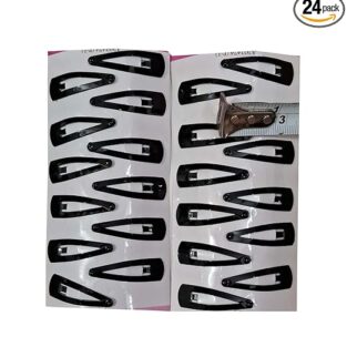 Premimum Tik Tak pin Medium Size(1.70 Inch) Metal Tic Tac Hair Pins/Clips Hair Accessories, Clips for Girls and Women Black 24 Pcs