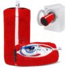 Shoe Washing Bag – Invisible Zipper, Side Opening Laundry for Washer & Dryer – Reusable Sneaker Cleaning – Fits All Shoe Sizes (Red)